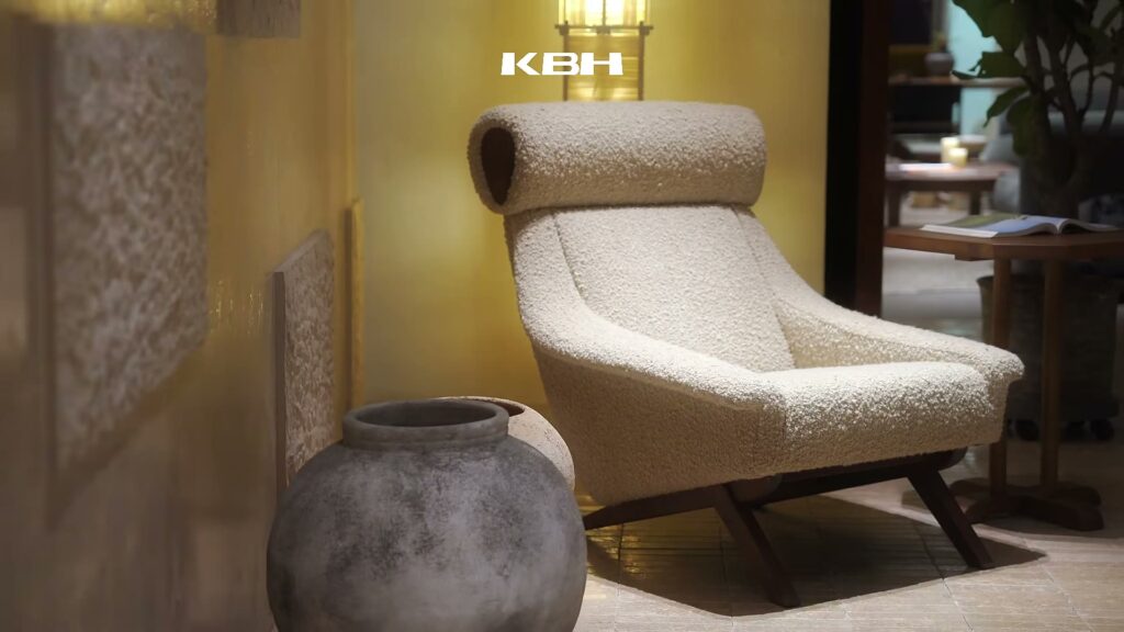 Still from the KBH film: A cream-toned corner to recharge in