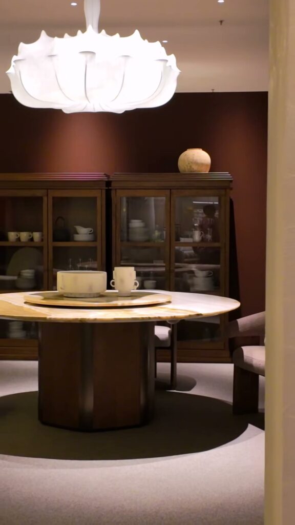 Still from the KBH film: A sculptural dining table in everyday use