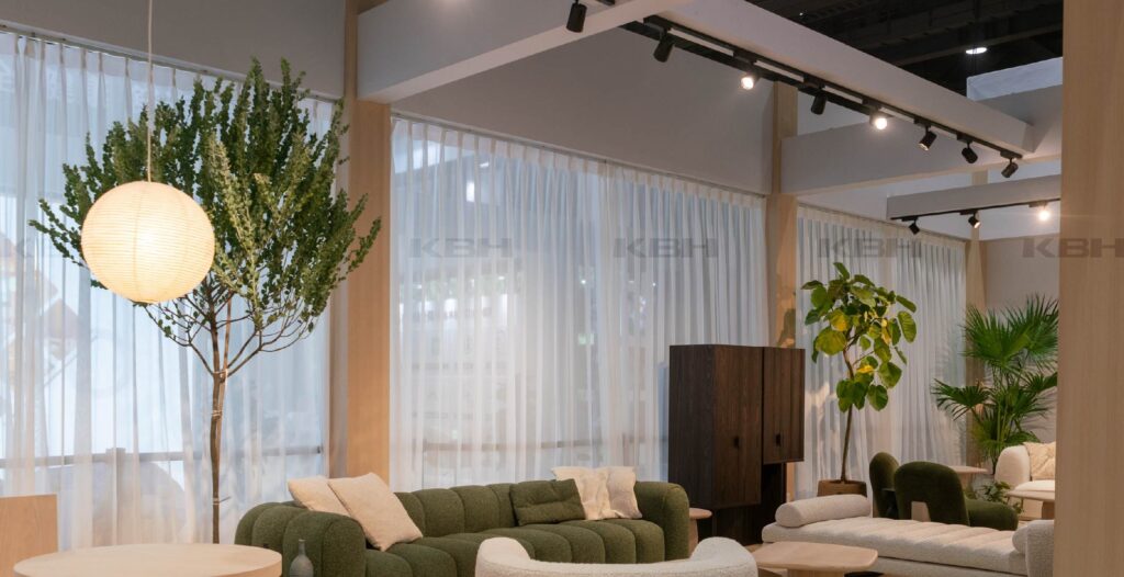 KBH Almond Daybed Chair in a living room setting