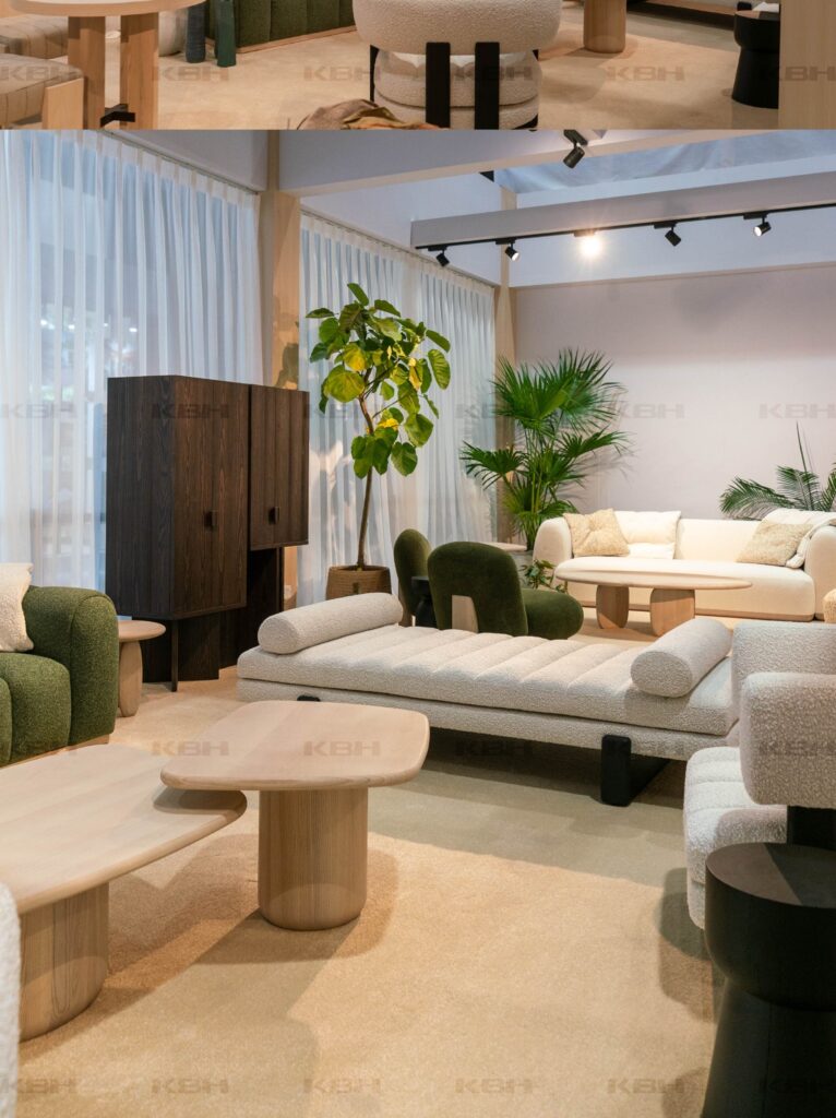 KBH Almond Daybed Chair in a living room setting, view 2