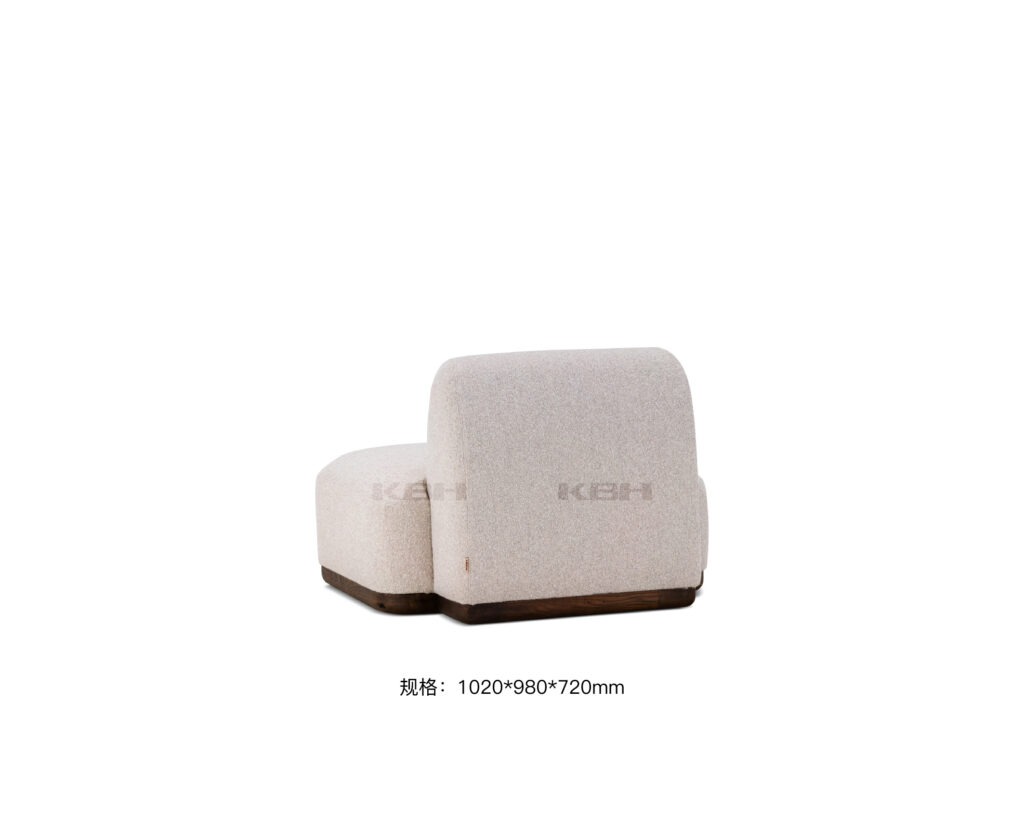 KBH Almond Sofa in soft, pale colour, view 7