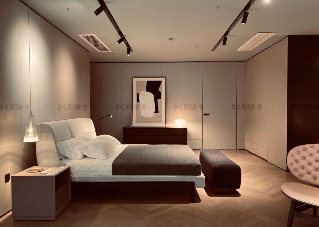 KBH Bench & Ottoman CW33005 in a bedroom setting