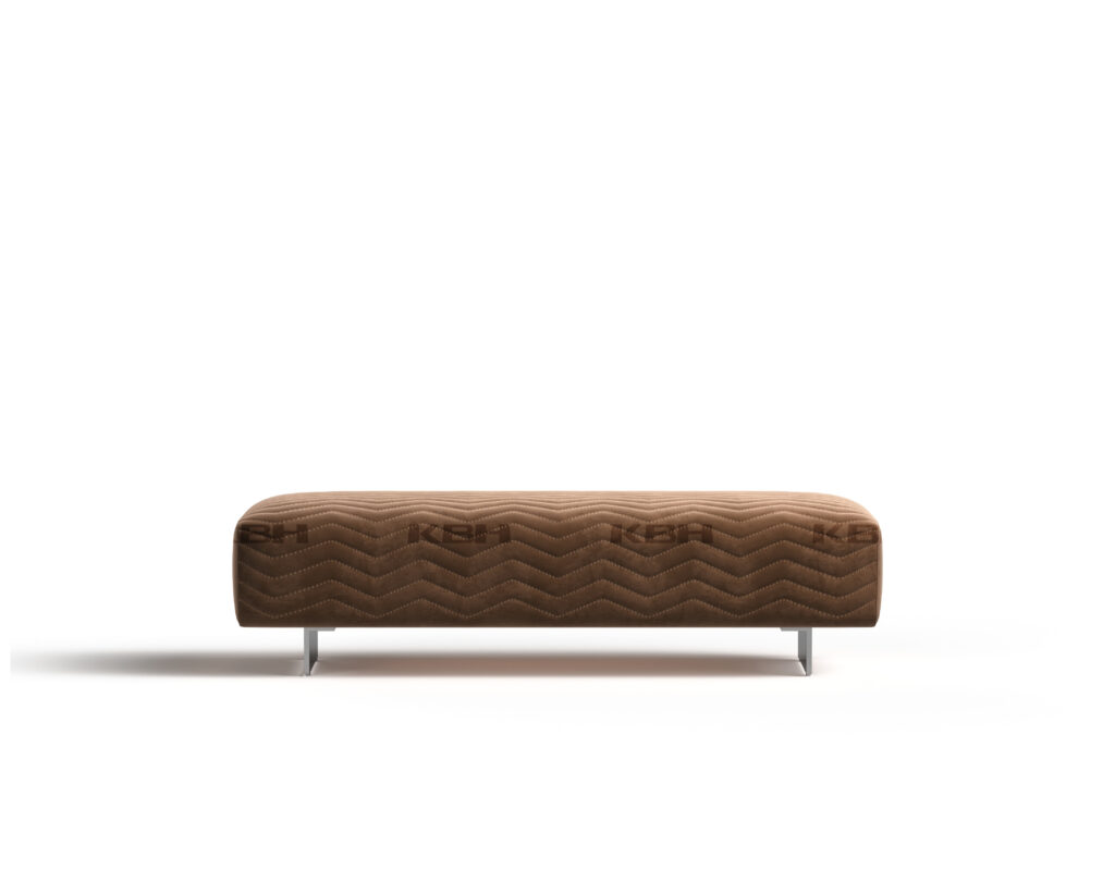 KBH Bench & Ottoman SF5001 in a grounded dark palette