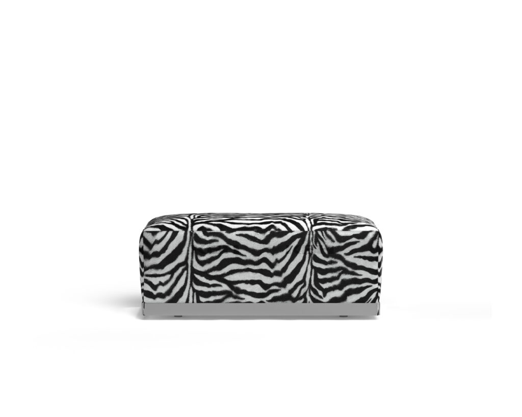 KBH Bench & Ottoman SF5002 in a grounded dark palette