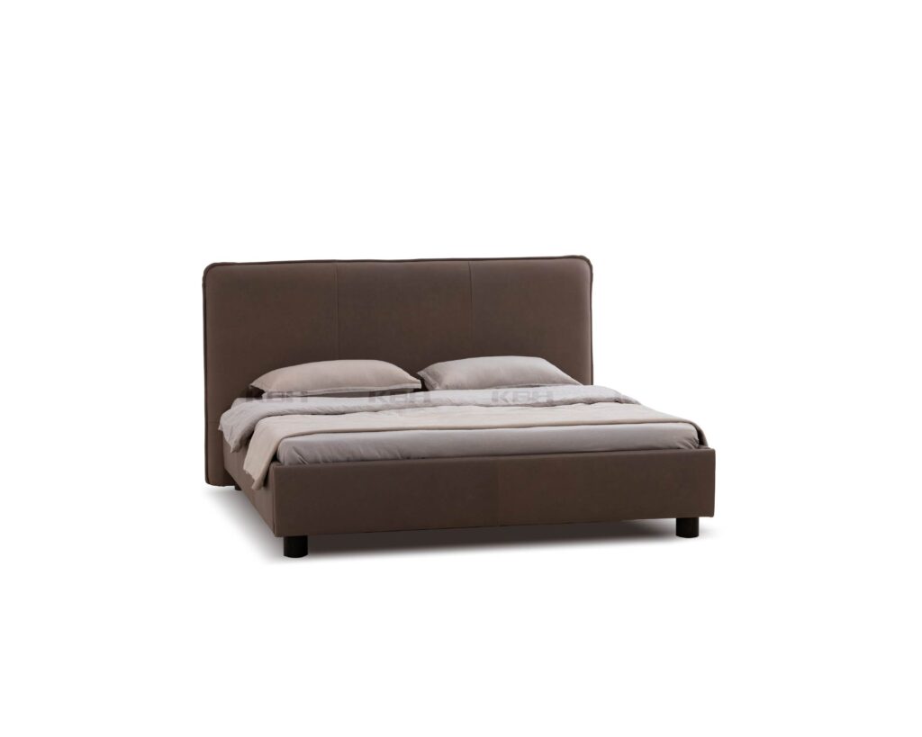 KBH Bluefur Bed in a grounded dark palette