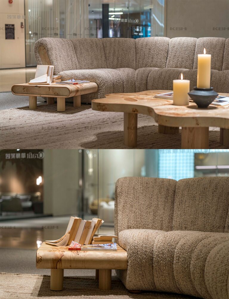 KBH Cheese Rectangle Coffee Table photographed in a room setting