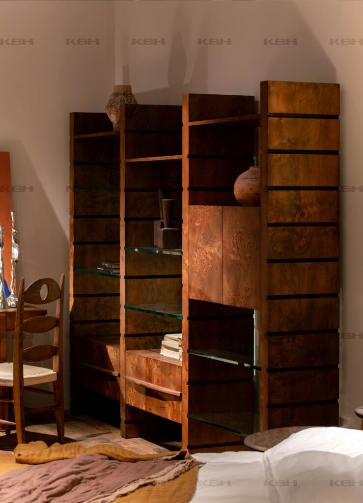 KBH Chia Bookcase Rack in a living room setting, view 3