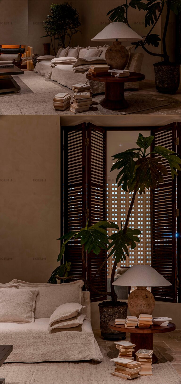 KBH Clock Base Corner Table in a bedroom setting