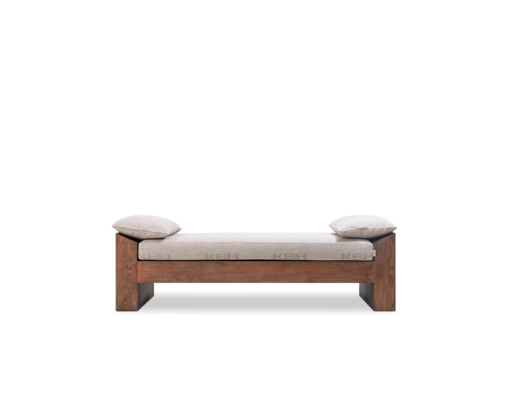 KBH Cocoa Bed-End Stool in soft, pale colour