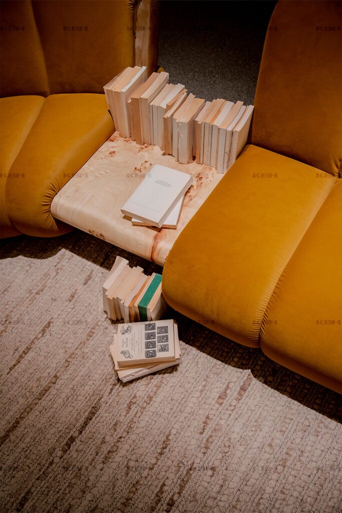 KBH Croissant Sofa in a living room setting