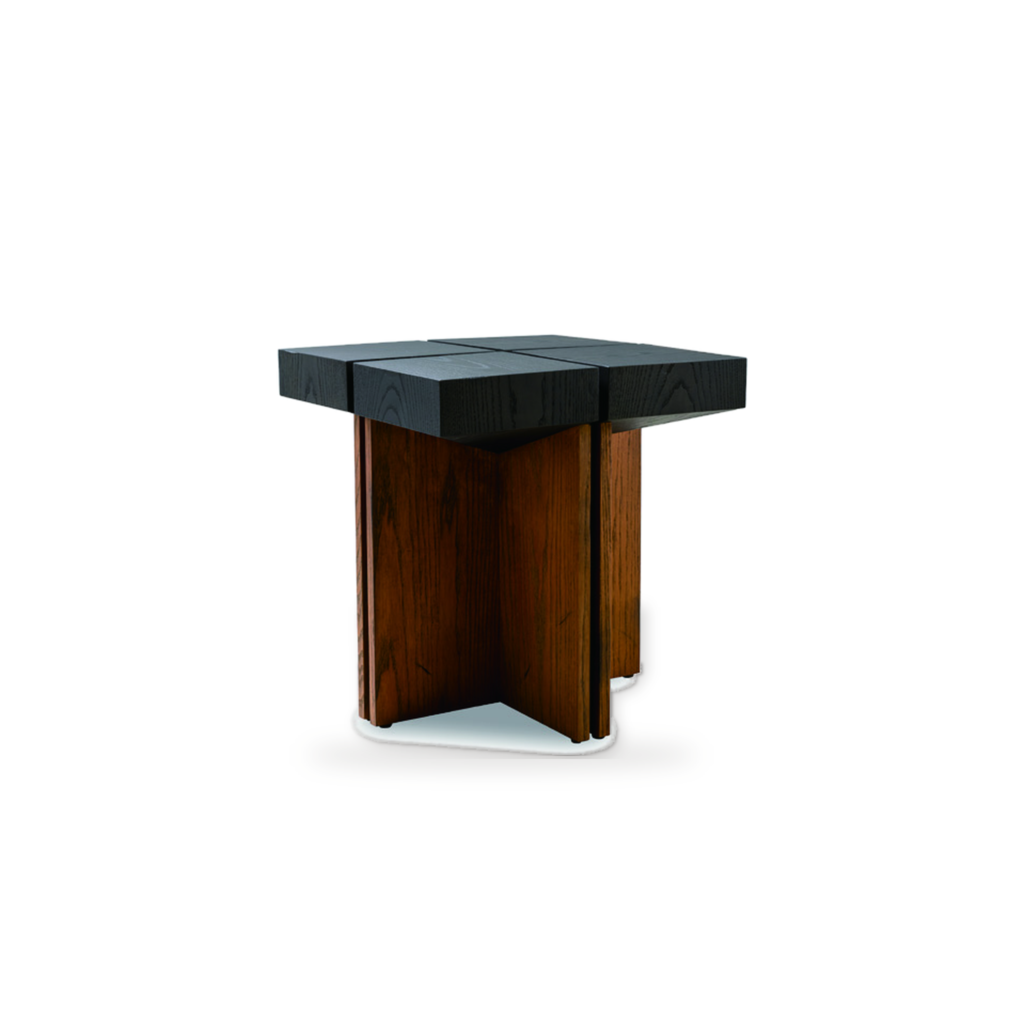 KBH Crosspiece Corner Table in a grounded dark palette, view 9