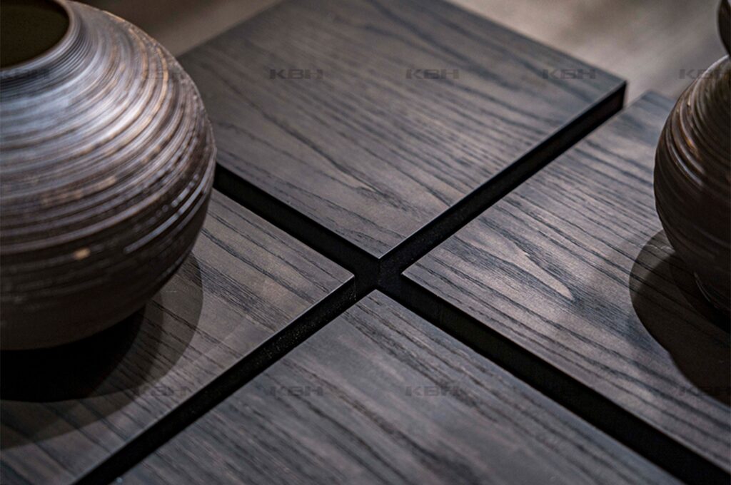 KBH Crosspiece Corner Table photographed in a room setting