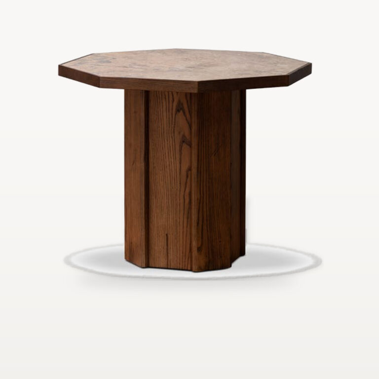 Evening Lounge scene by KBH with the Octagon Meeting Table, photographed in a living room