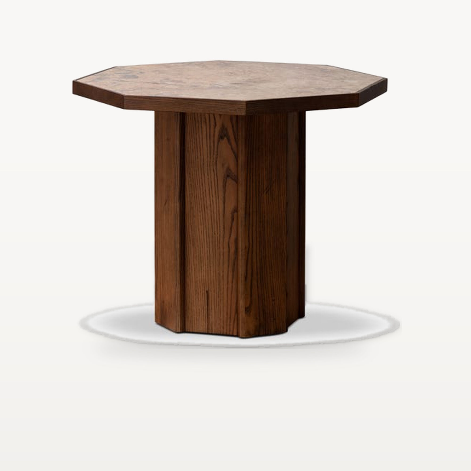 Evening Lounge scene by KBH with the Octagon Meeting Table, photographed in a living room