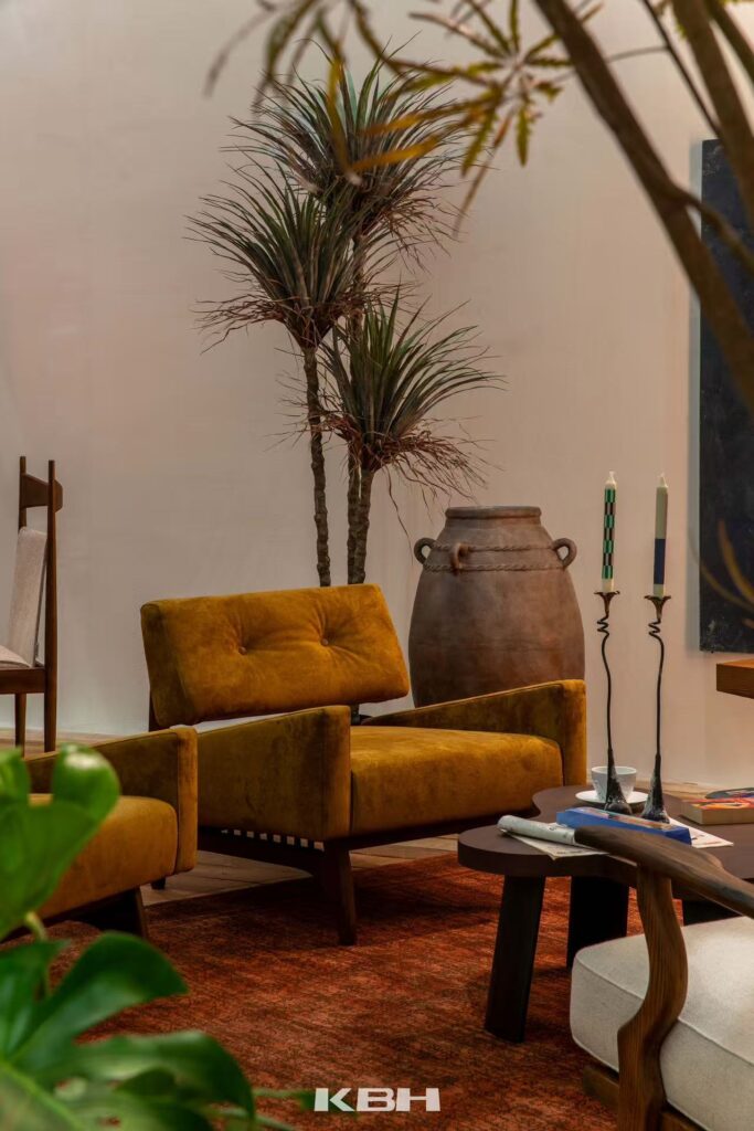 Evening Lounge scene by KBH with the Wild Rice Sofa in a living room (2)