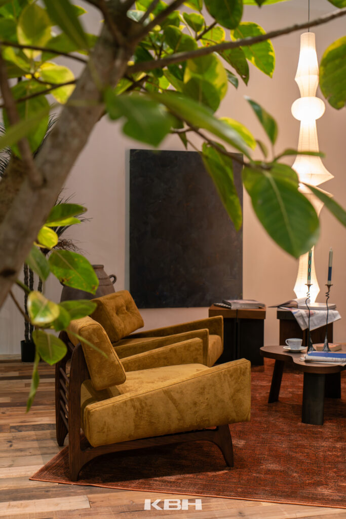 Evening Lounge scene by KBH with the Wild Rice Sofa in a living room (3)