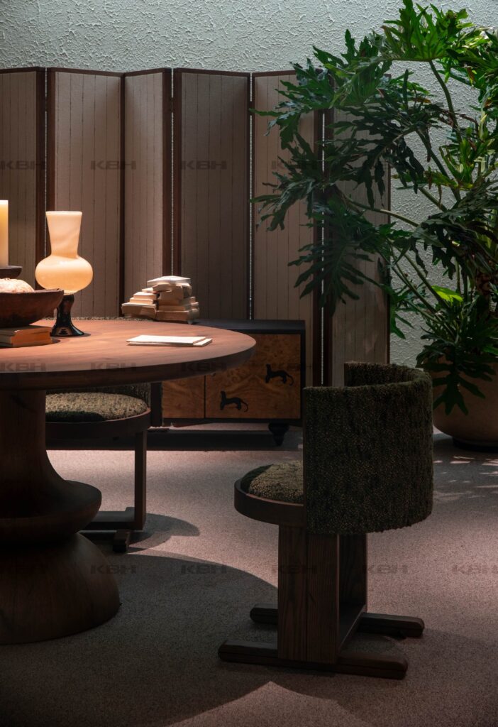 KBH Goblet Round Table in a dining room setting, view 2