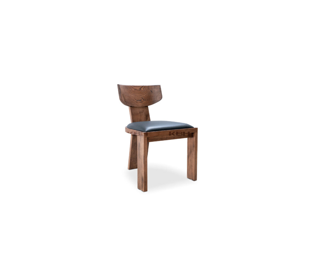 KBH Horn Roll Dining Chair in warm tones