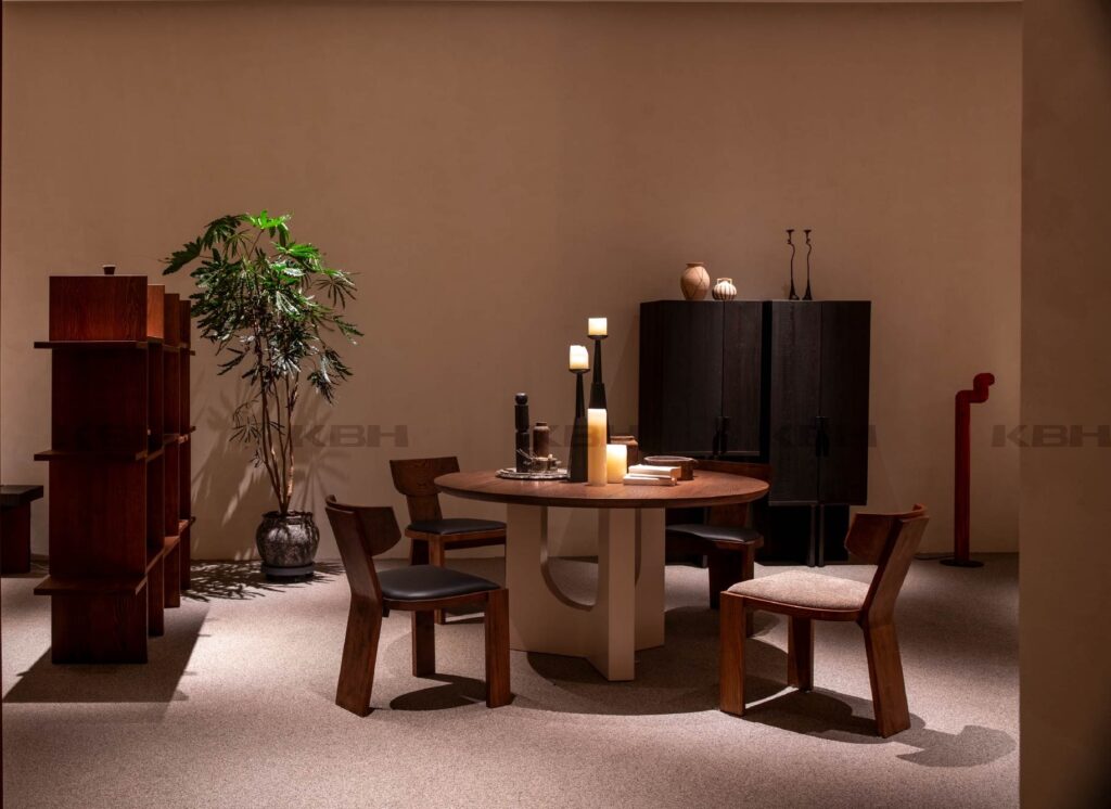 KBH Horn Roll Dining Chair in a dining room setting, view 2