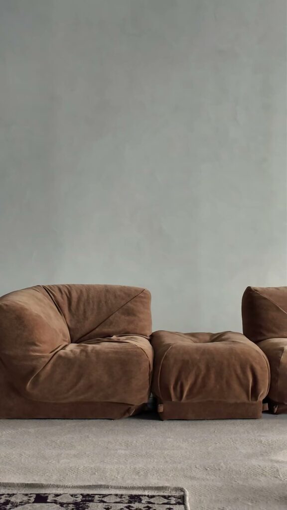 Still from the KBH film: Lazy style — the sofa the living room is built on