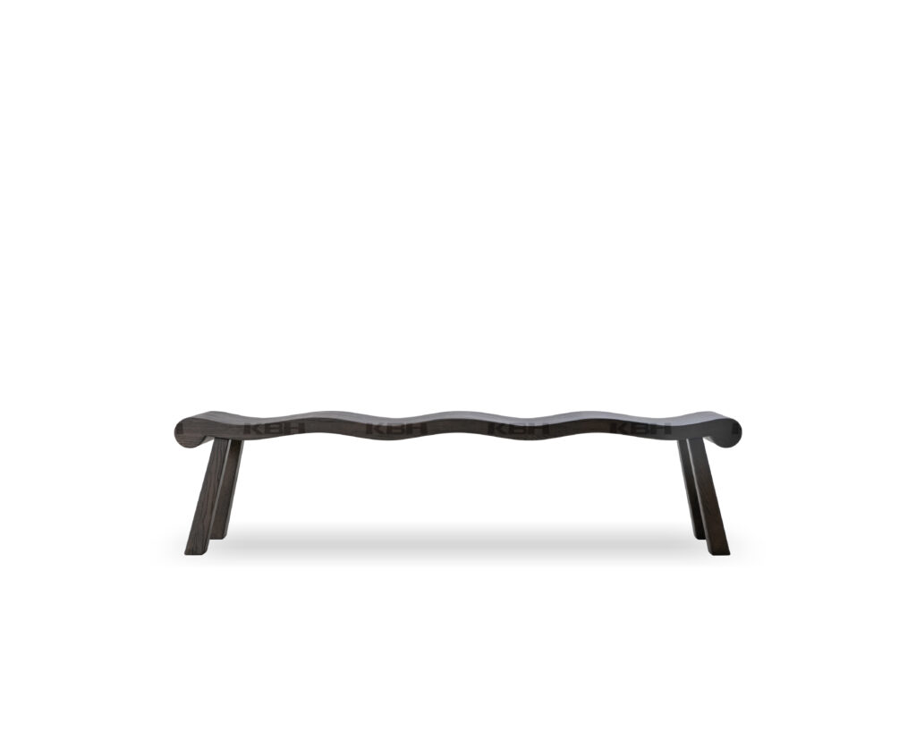 KBH Long Wave Stool in a grounded dark palette