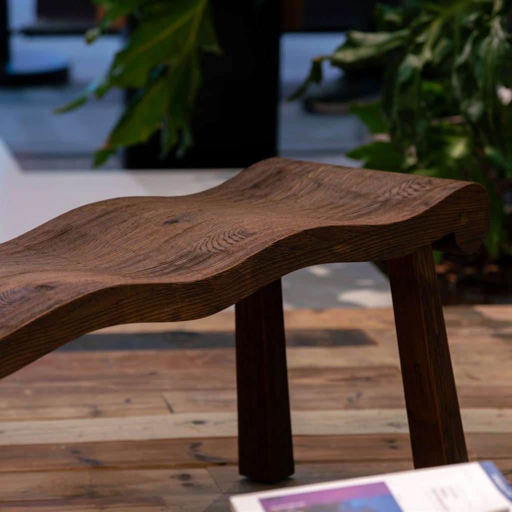 KBH Long Wave Stool in a grounded dark palette, view 9