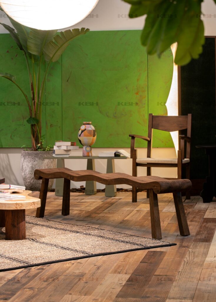KBH Long Wave Stool in a bedroom setting, view 3