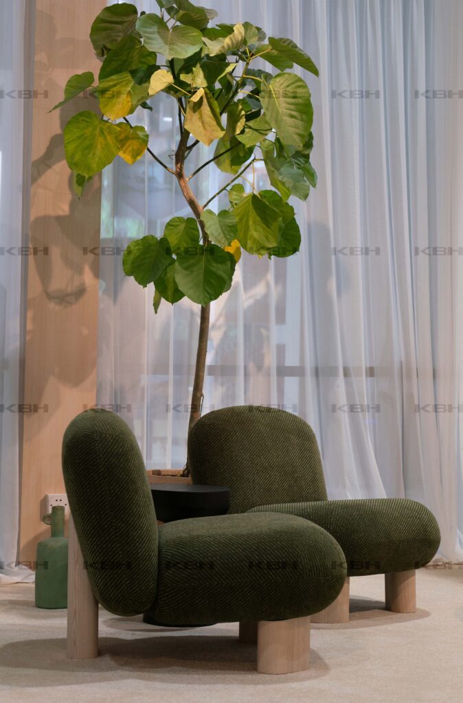 KBH Mung Bean Chair in a bedroom setting