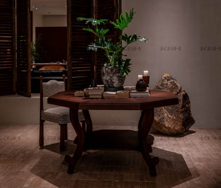 KBH Octagon Entry Table in a dining room setting