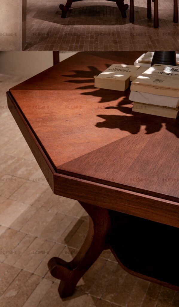 KBH Octagon Entry Table in a dining room setting, view 3