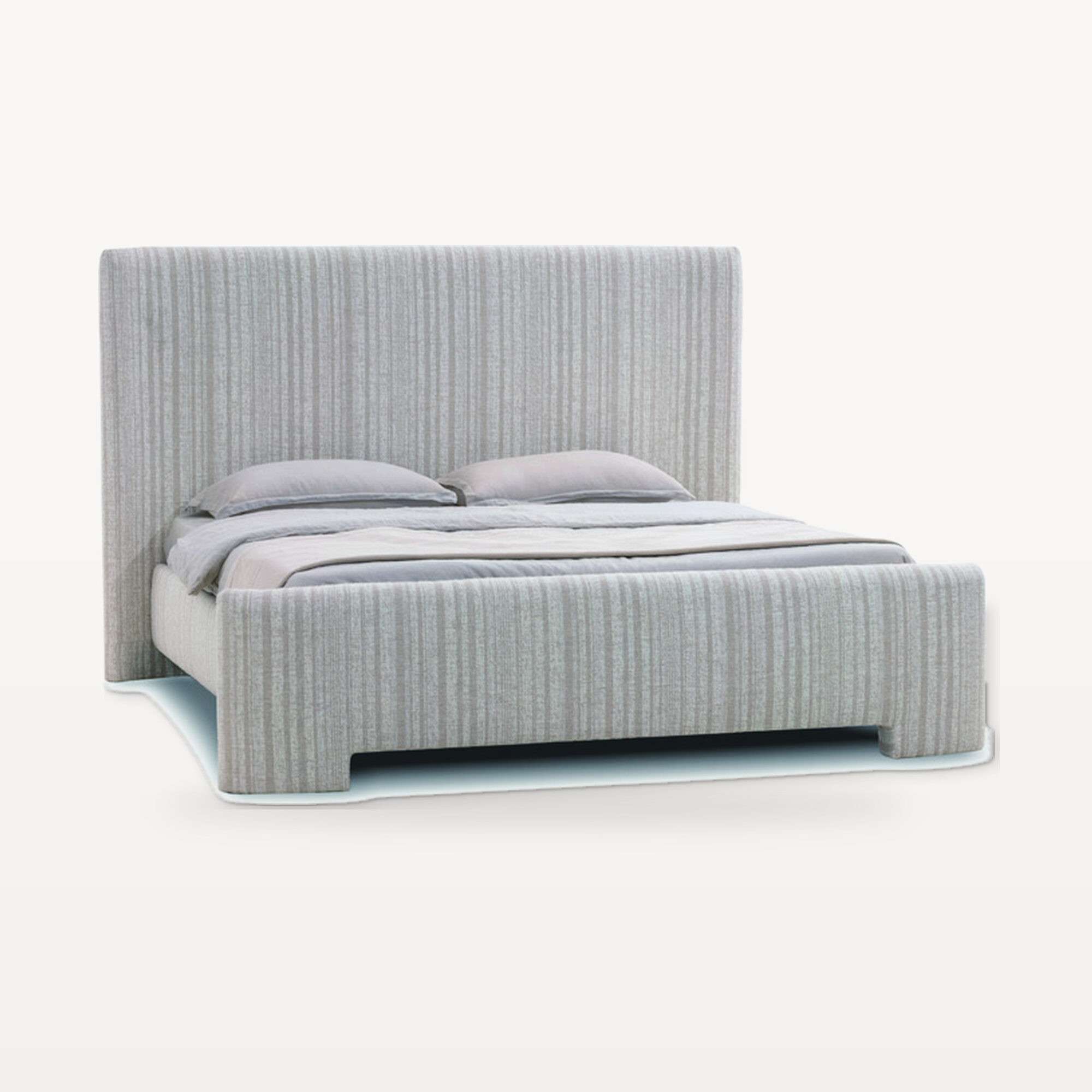 Quiet Living scene by KBH with the Cocoa Bed, photographed in a bedroom