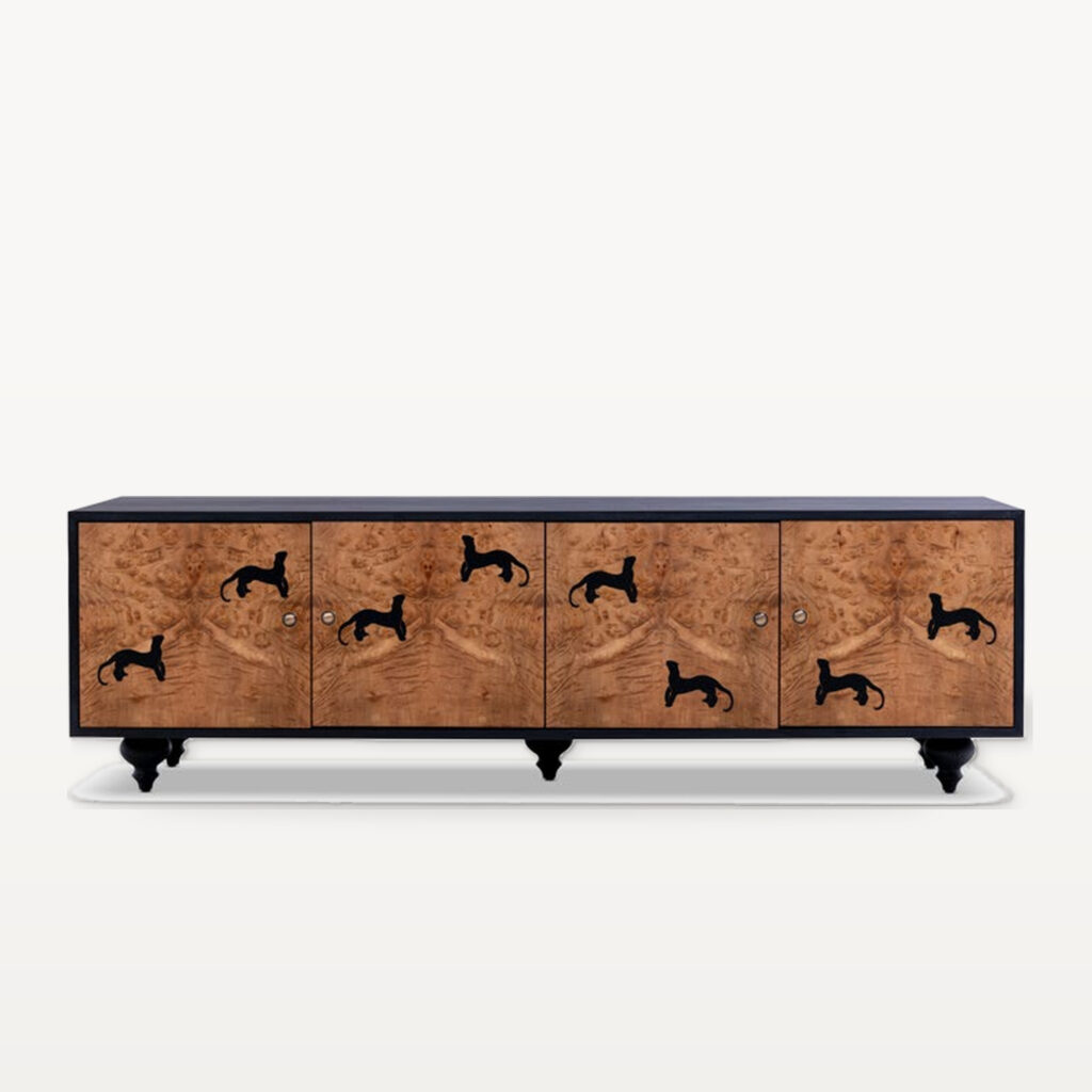 Quiet Living scene by KBH with the Little Leopard Sideboard in a living room (2)