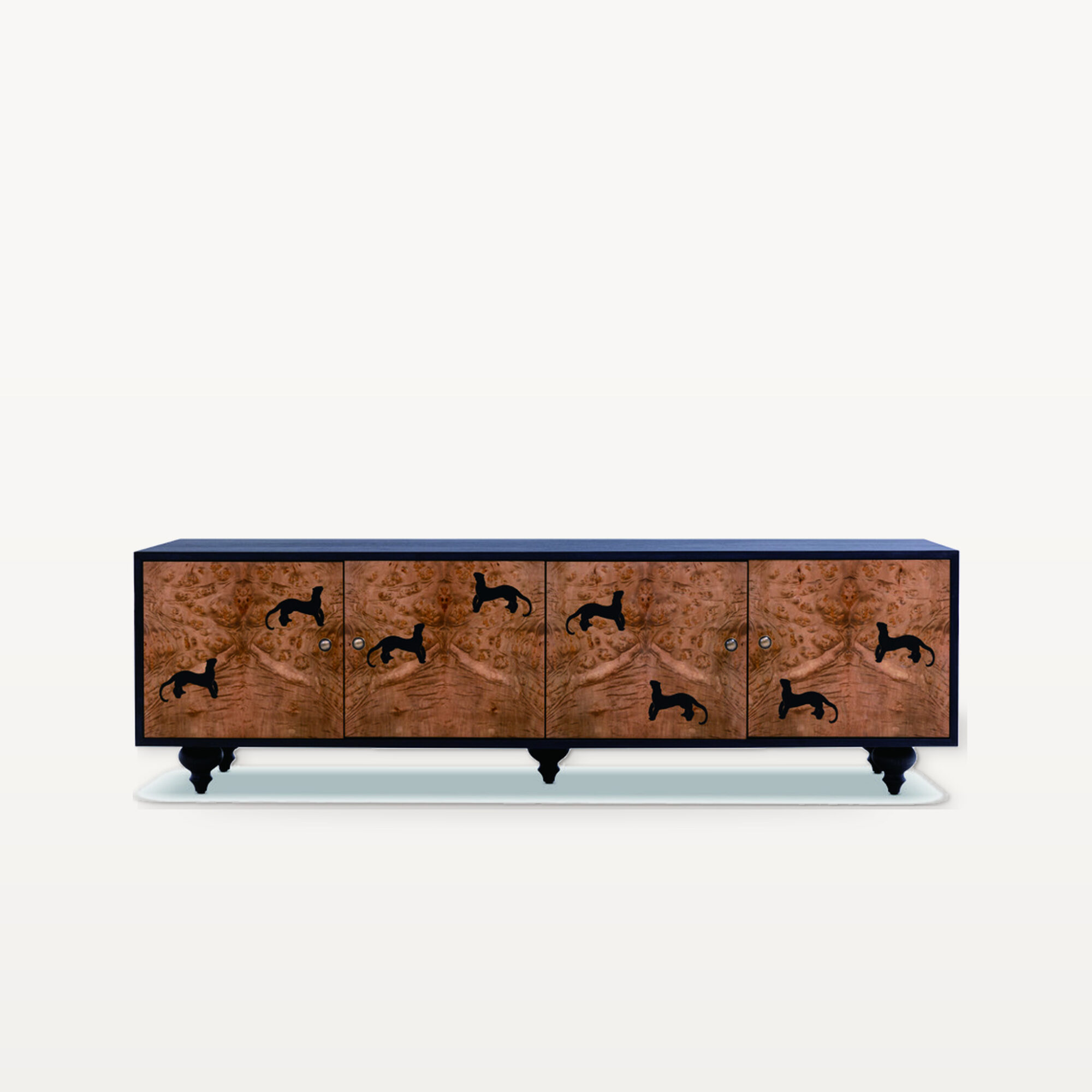 Quiet Living scene by KBH with the Little Leopard Sideboard, photographed in a living room
