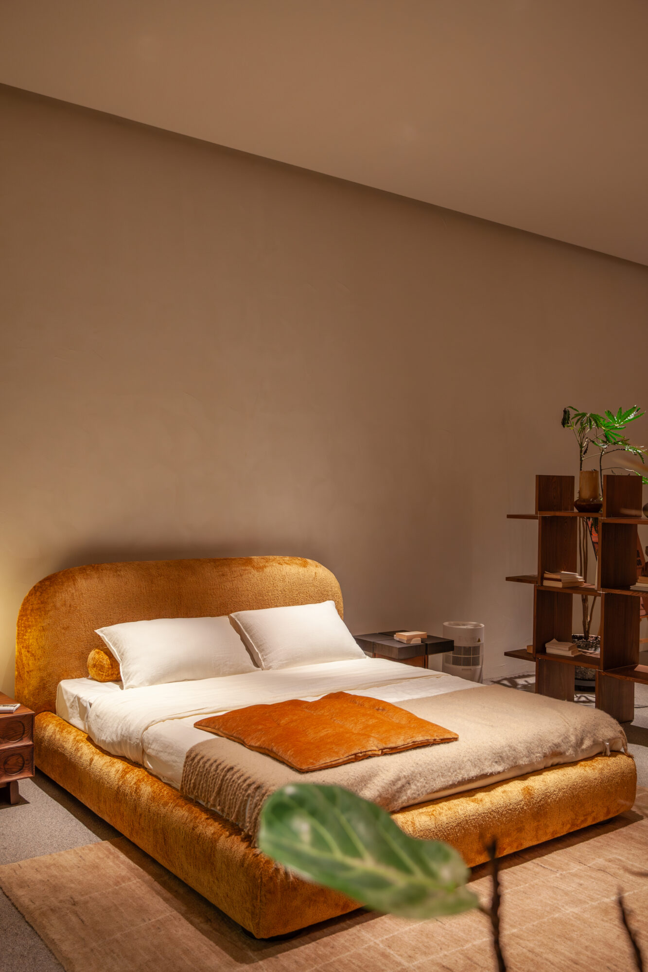 Quiet Living scene by KBH with the Profiterole Bed, photographed in a bedroom