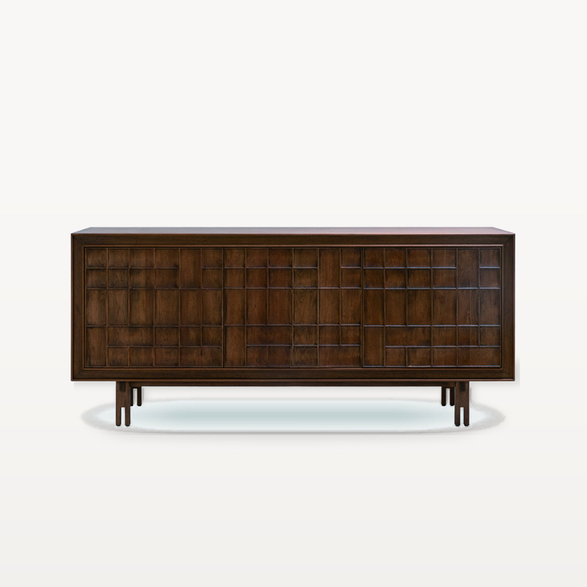 Quiet Living scene by KBH with the Warp and Weft Sideboard, photographed in a living room