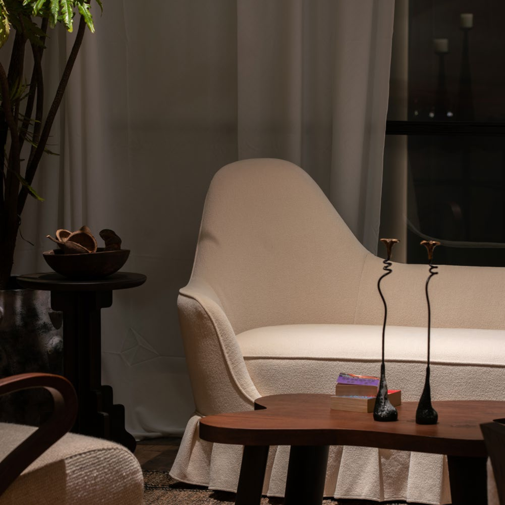KBH Rabbit Ear Sofa in soft, pale colour, view 7