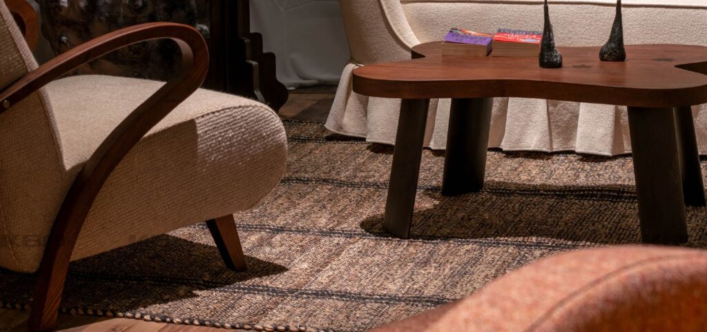 KBH Rabbit Ear Sofa in a living room setting, view 2