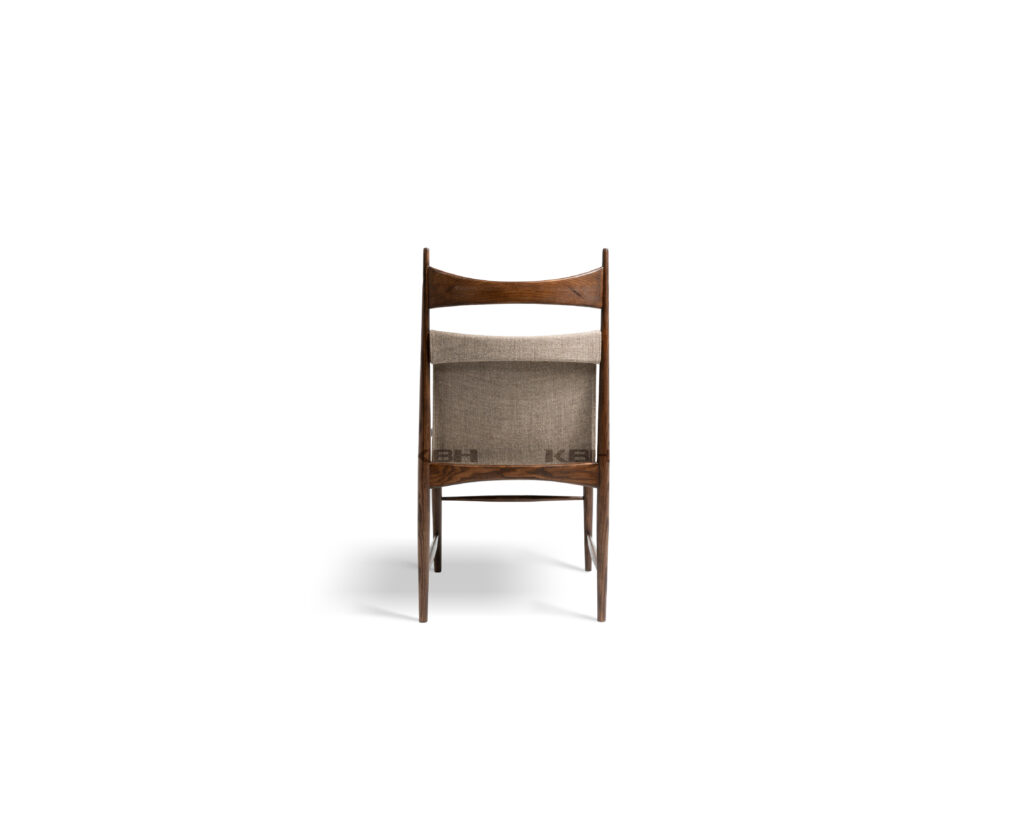 KBH Ram Horn Dining Chair in soft, pale colour, view 7