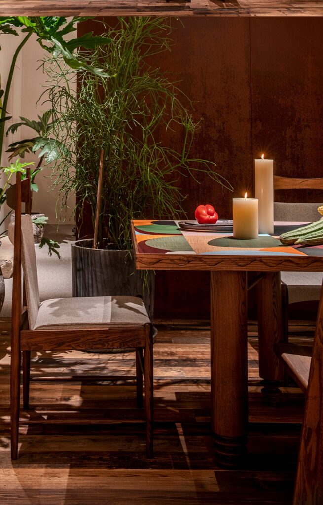 KBH Ram Horn Dining Chair in a dining room setting, view 2