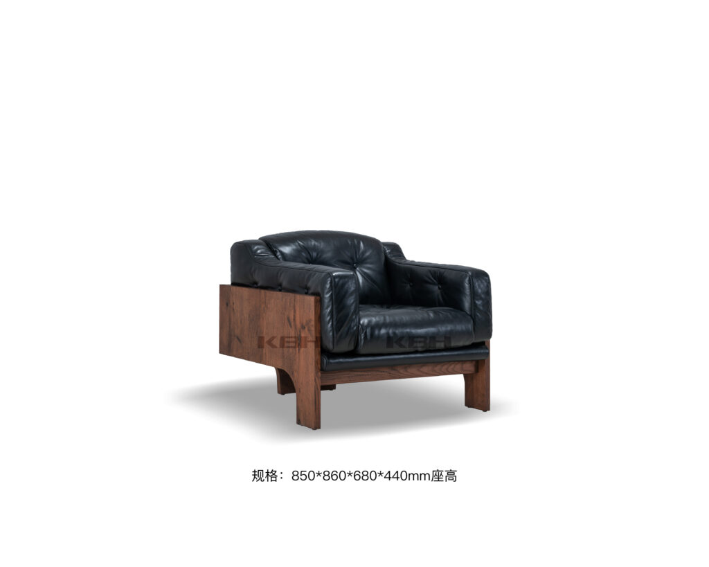 KBH Samurai Sofa in a grounded dark palette