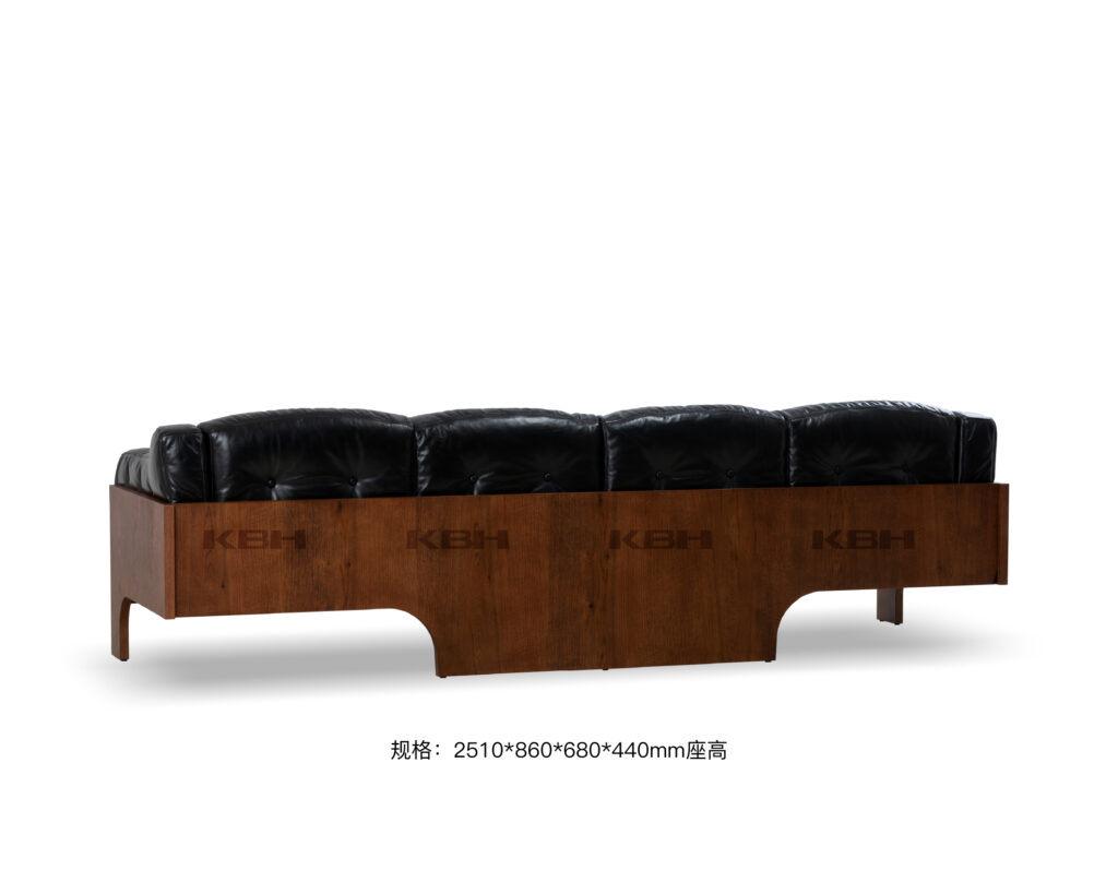 KBH Samurai Sofa in a grounded dark palette, view 11