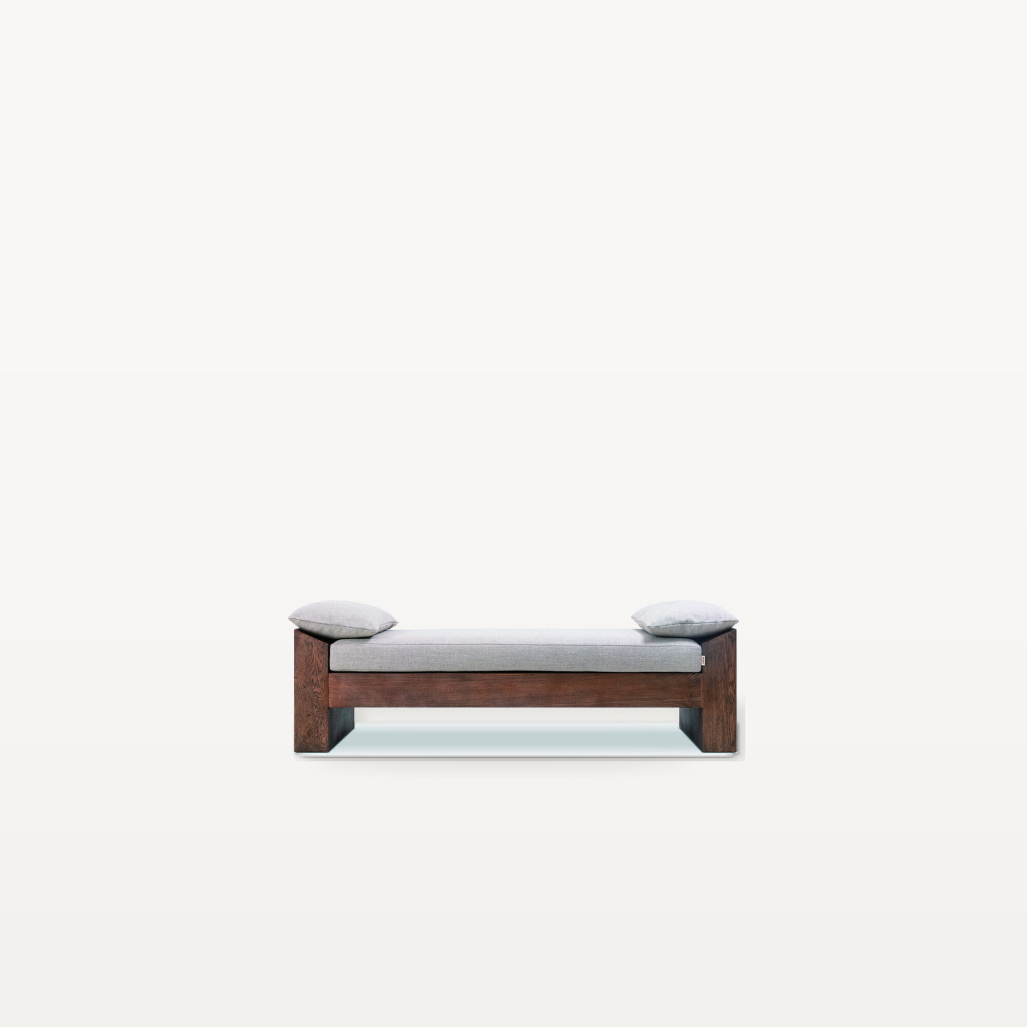 Slow Morning scene by KBH with the Cocoa Bed-End Stool, photographed in a bedroom
