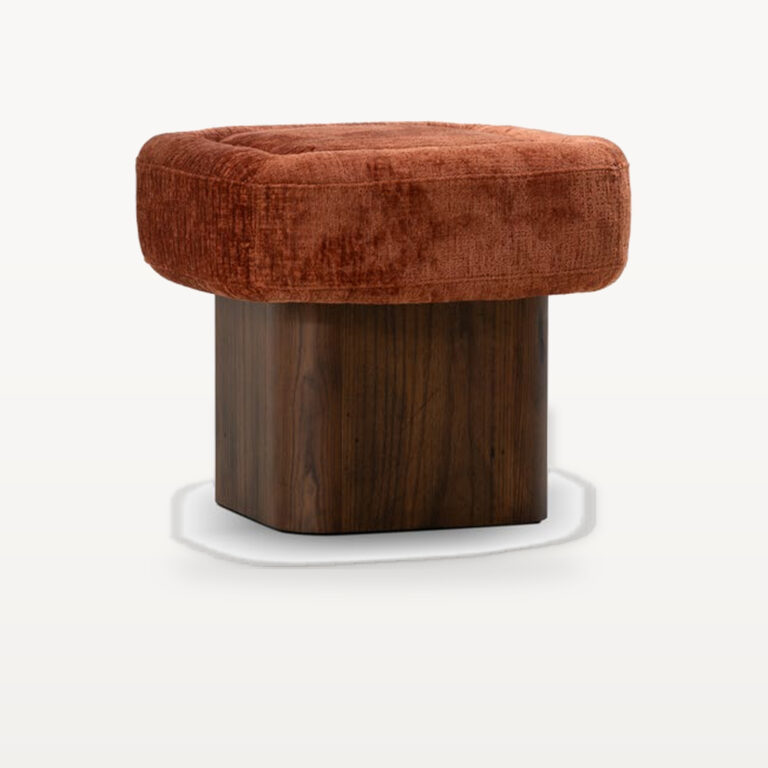 Slow Morning scene by KBH with the Pudding Square Stool, photographed in a bedroom