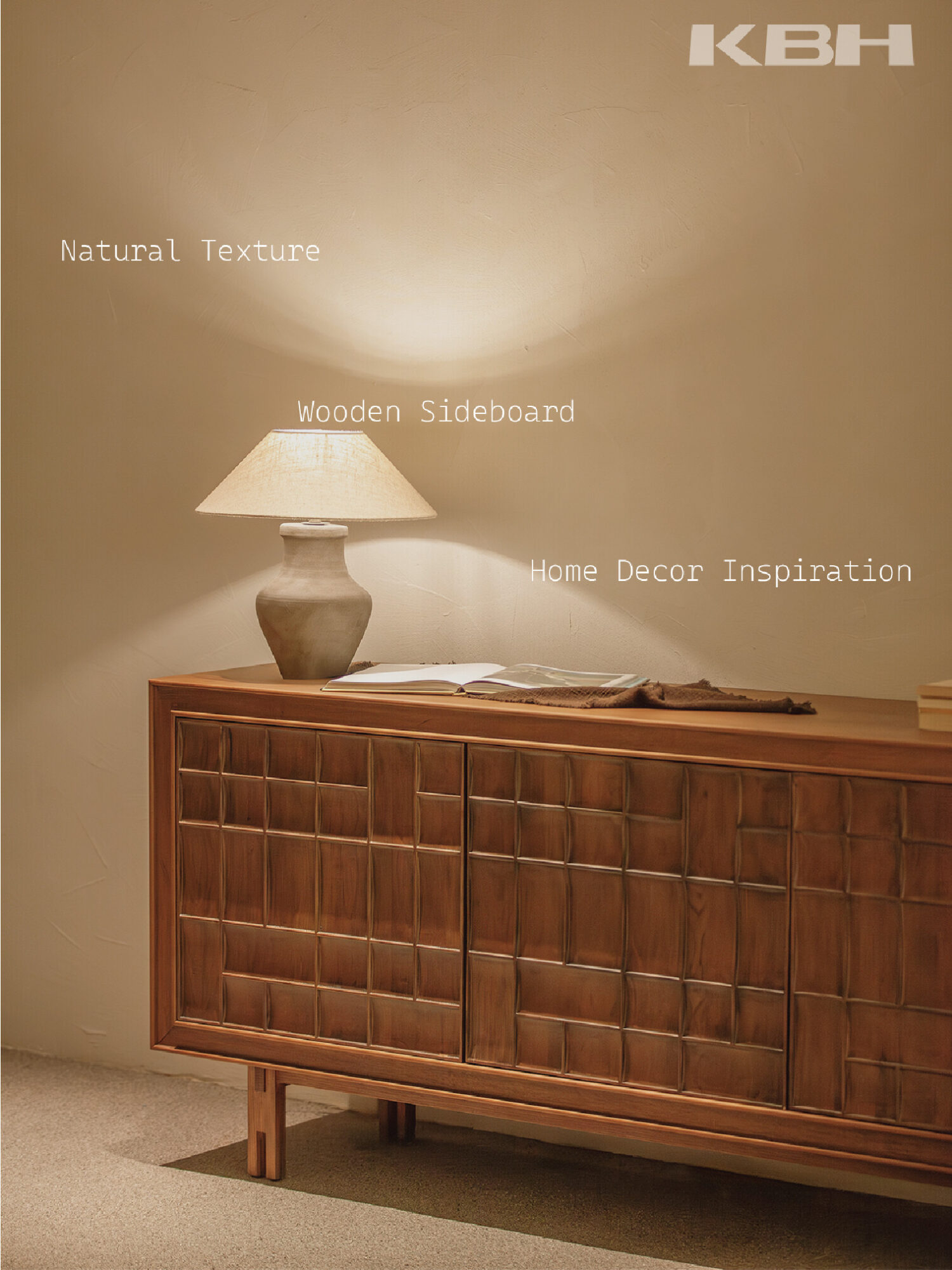 Slow Morning scene by KBH with the Puff Pastry Sideboard, photographed in a living room
