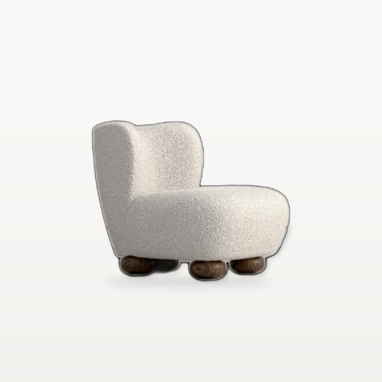 Slow Morning scene by KBH with the Sheep Chair, photographed in a living room