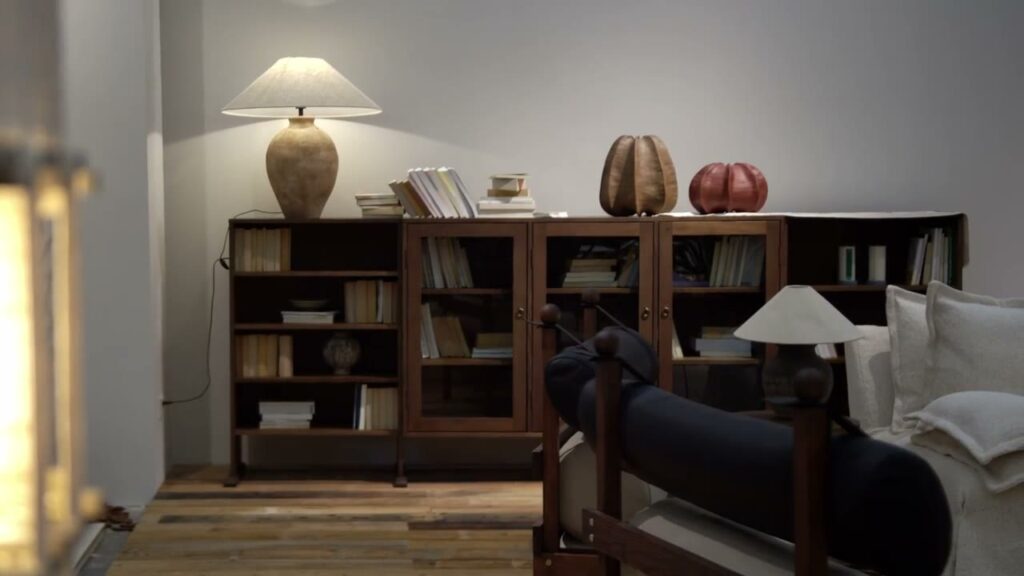Still from the KBH film: Slow Morning scene by KBH with the Tofu Bookcase — video