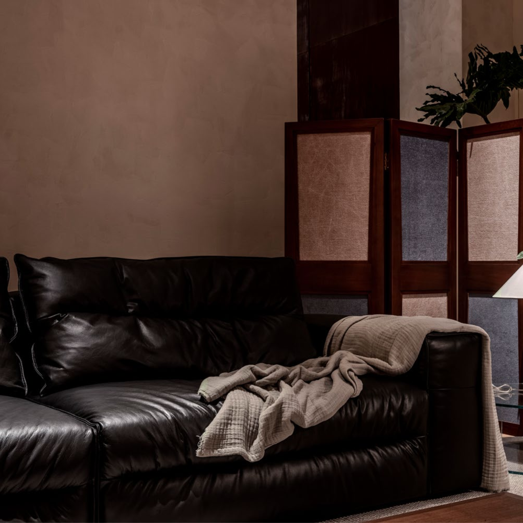KBH Soybean Sofa in a grounded dark palette, view 11