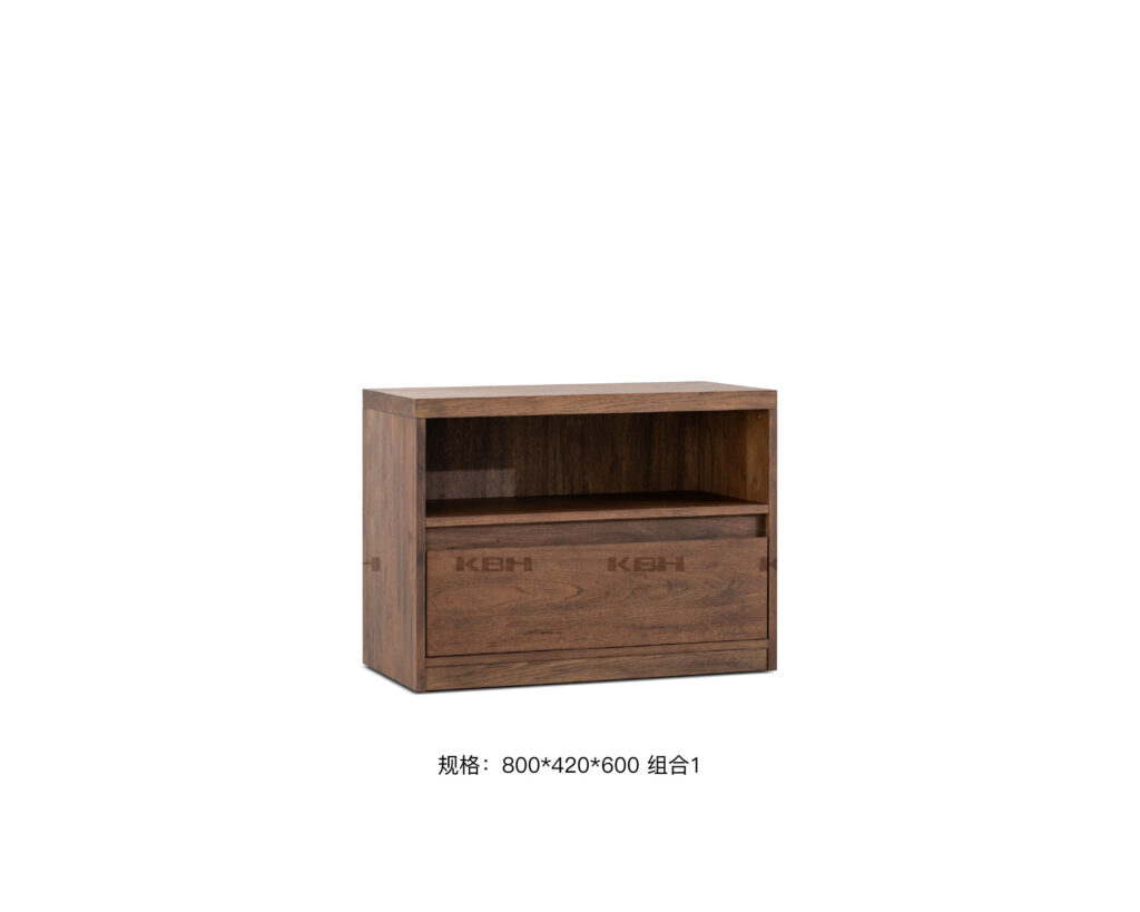 KBH Stone Grid Cabinet from the Natural Wood collection