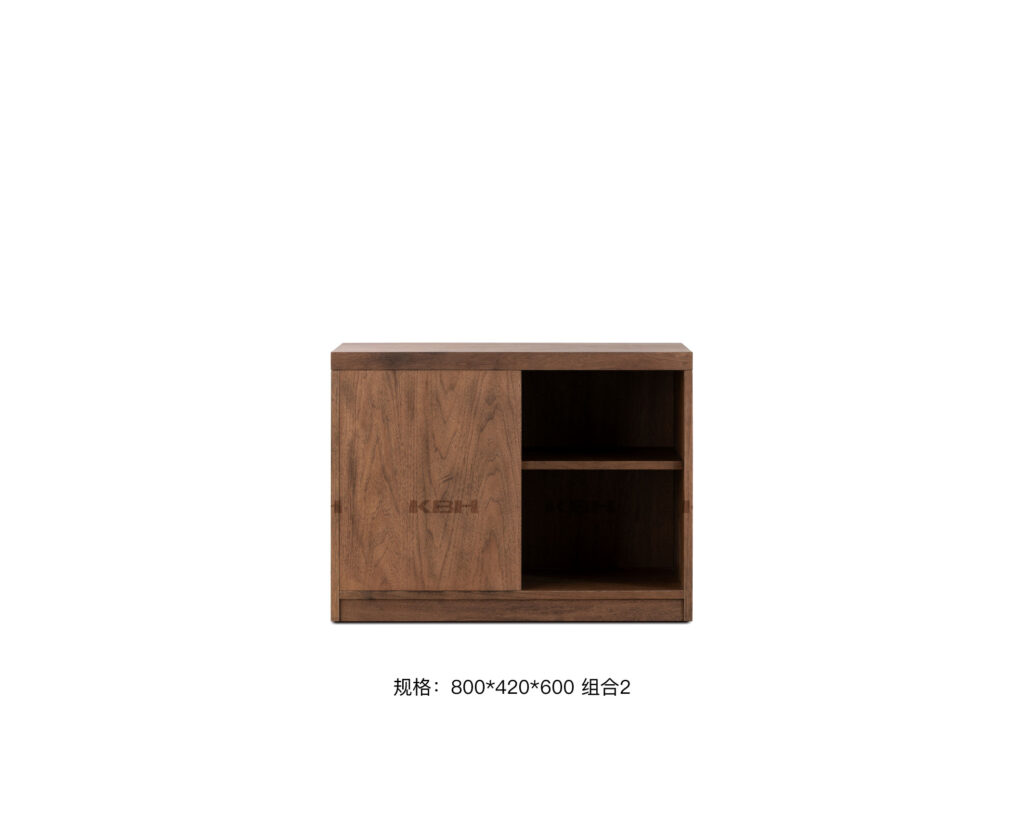 KBH Stone Grid Cabinet in a grounded dark palette