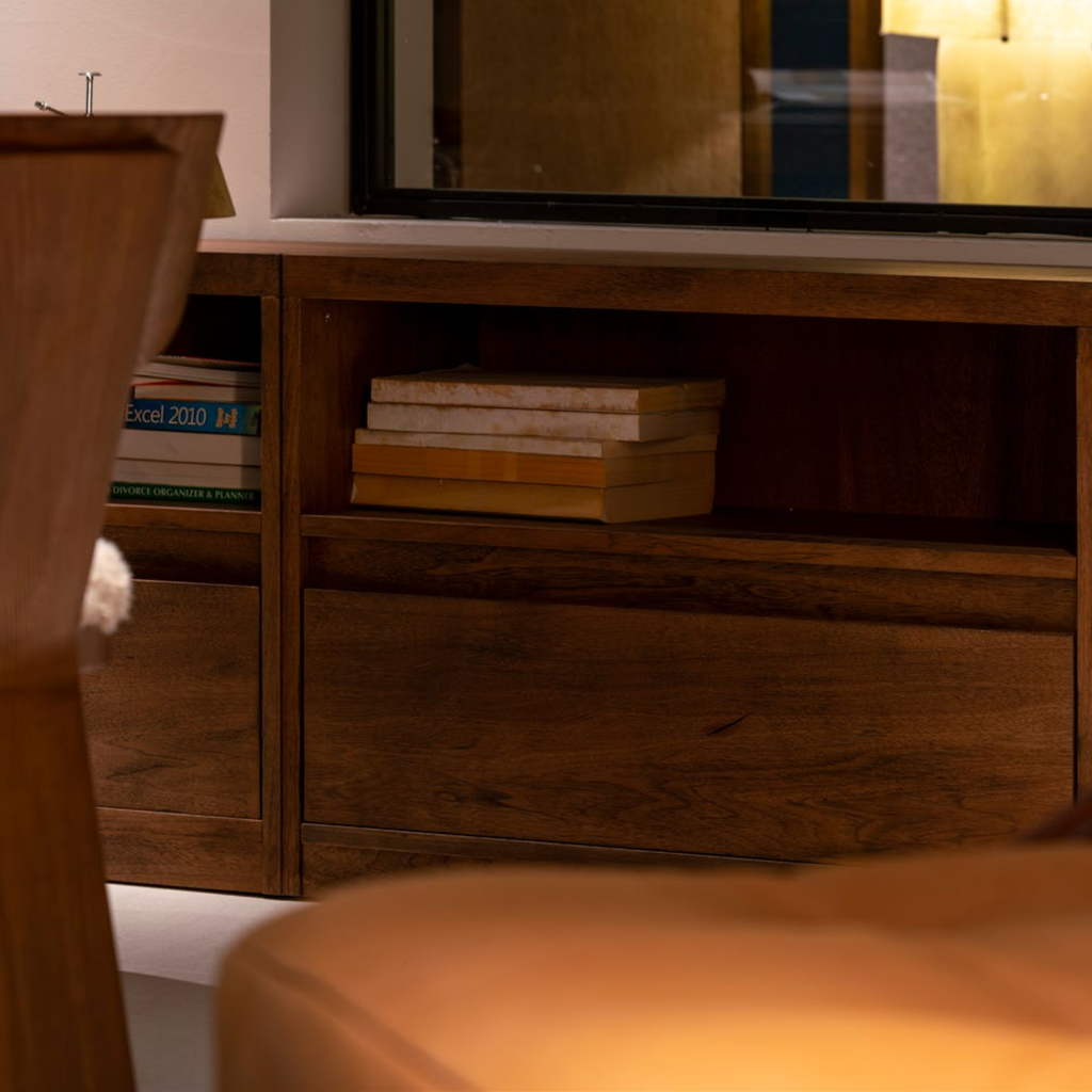 KBH Stone Grid Cabinet in a grounded dark palette, view 9